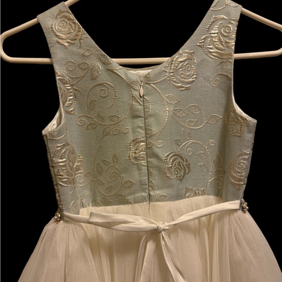 American princess Elegant Layered Dress with Floral Embroidery for girl size 10 - Picture 7 of 9